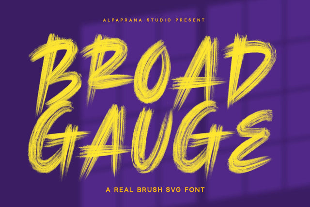 Broad Gauge - SVG Font Font Alpaprana Studio 