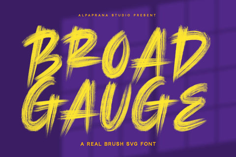 Broad Gauge - SVG Font Font Alpaprana Studio 
