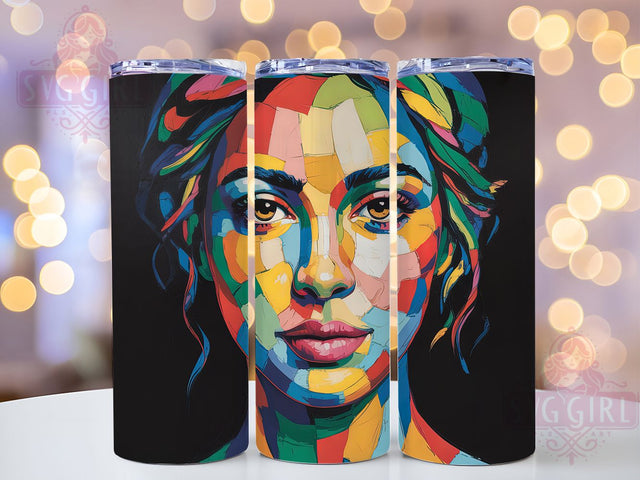 Broken Glass Abstract Tumbler Wrap, Abstract Art, Modern Design, Edgy Style, Creative Expression, Tumbler Wrap, Sublimation Design Sublimation SvggirlplusArt 