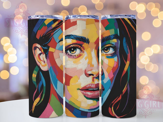 Broken Glass Abstract Tumbler Wrap, Abstract Art, Modern Design, Edgy Style, Creative Expression, Tumbler Wrap, Sublimation Design Sublimation SvggirlplusArt 