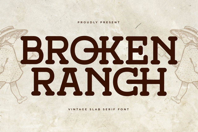 Broken Ranch - Vintage Slab Serif Font Font Storytype Studio 