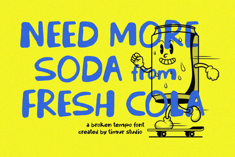 Broken Tempo - Quirky Ugly Display Font Font Timur type 