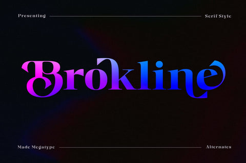 Brokline Serif Typeface Font Megatype 