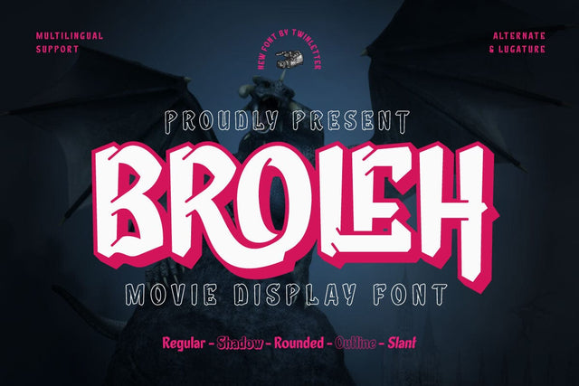 Broleh - Movie Display Font Font twinletter 