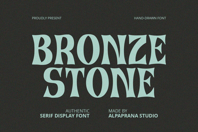 Bronze Stone - Serif Font Font Alpaprana Studio 