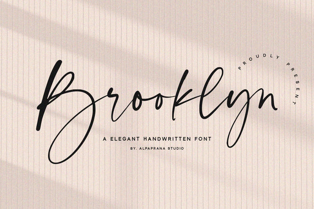 Brooklyn - Handwritten Font Font Alpaprana Studio 