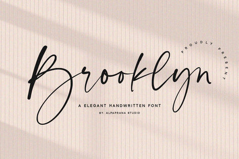 Brooklyn - Handwritten Font Font Alpaprana Studio 