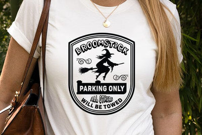 Broomstick parking only all others will be towed SVG Angelina750 