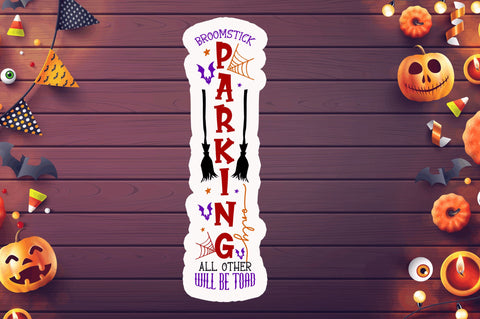 Broomstick parking only Stickers Design Sublimation Regulrcrative 