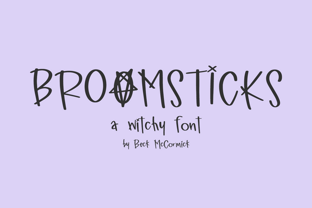 Broomsticks Witchy Font Font Beck McCormick 