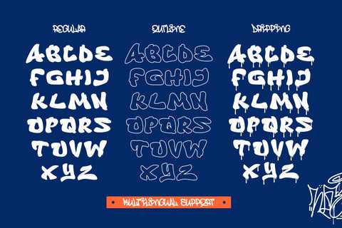 Bropz - Bold Dripping Graffiti Font | Urban Street Style & Outline Typeface Font Mozzatype 