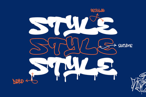 Bropz - Bold Dripping Graffiti Font | Urban Street Style & Outline Typeface Font Mozzatype 