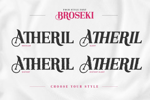 Broseki - Serif Display Font Font twinletter 