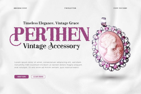 Broseki - Serif Display Font Font twinletter 