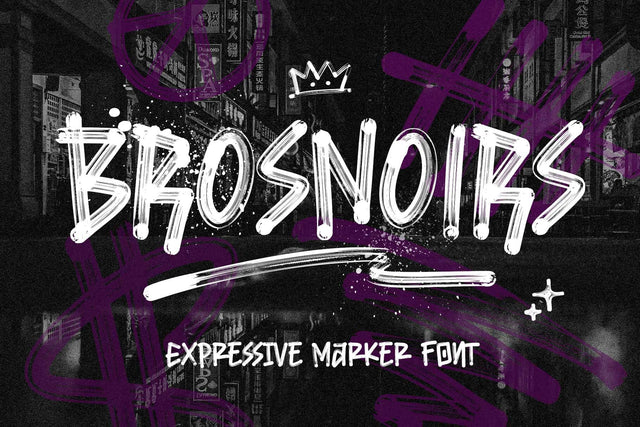 Brosnoirs – Textured Urban Style Font Arterfak Project 