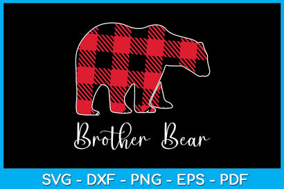 Brother Bear Buffalo Plaid Christmas SVG PNG PDF Cut File SVG Creativedesigntee 