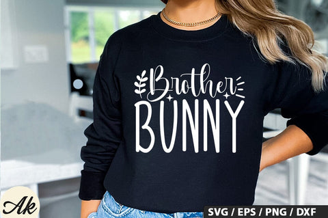 Brother Bunny SVG And Sticker PNG Design SVG akazaddesign 