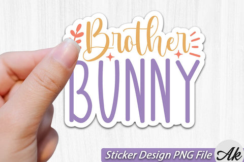 Brother Bunny SVG And Sticker PNG Design SVG akazaddesign 