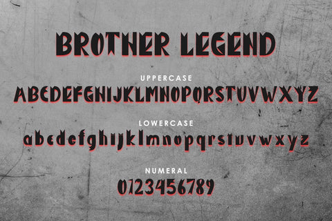 Brother Legend Font Prasetya Letter 