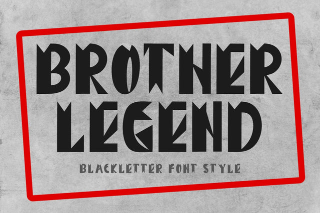 Brother Legend Font Prasetya Letter 