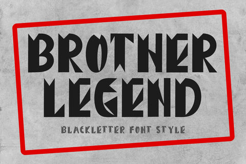 Brother Legend Font Prasetya Letter 