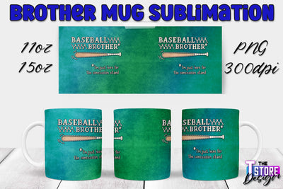 Brother Mug PNG Sublimation | Coffee 11 Oz | 15 Oz Mug Sublimation Sublimation The T Store Design 