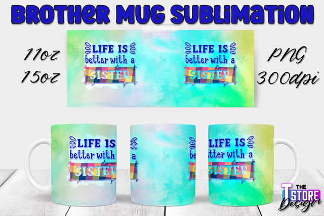 Brother Mug PNG Sublimation | Coffee 11 Oz | 15 Oz Mug Sublimation Sublimation The T Store Design 