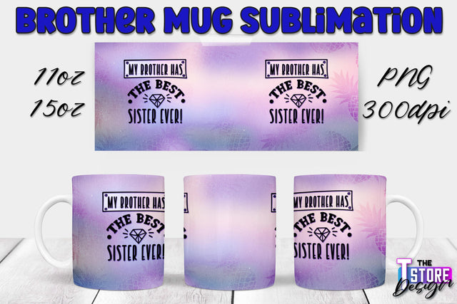 Brother Mug PNG Sublimation | Coffee 11 Oz | 15 Oz Mug Sublimation Sublimation The T Store Design 