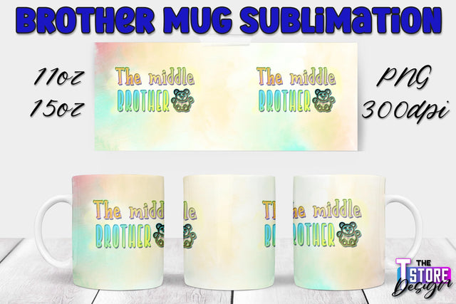 Brother Mug PNG Sublimation | Coffee 11 Oz | 15 Oz Mug Sublimation Sublimation The T Store Design 