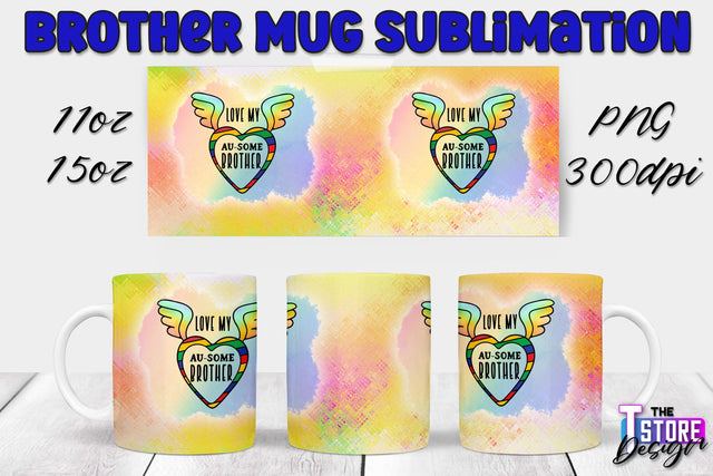 Brother Mug PNG Sublimation | Coffee 11 Oz | 15 Oz Mug Sublimation SVG The T Store Design 