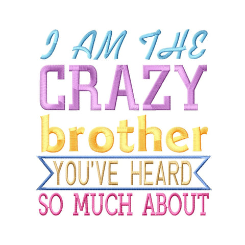 Brother Quotes Machine Embroidery Designs Bundle – Funny & Inspirational Sayings for Brother Gifts Embroidery/Applique DESIGNS HappyDesignStudio 