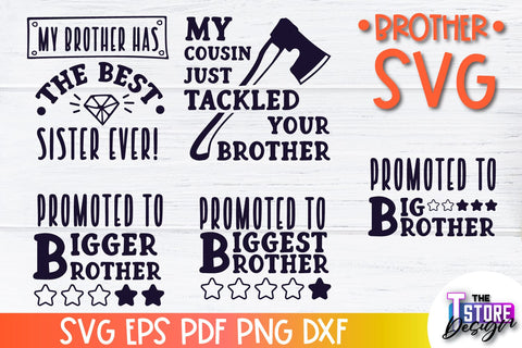 Brother SVG | Brother Quotes Design | Family SVG SVG The T Store Design 