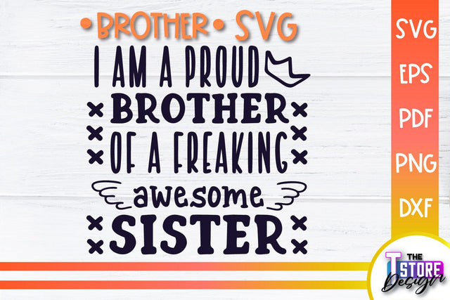 Brother SVG | Brother Quotes Design | Family SVG SVG The T Store Design 