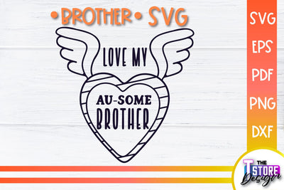 Brother SVG | Brother Quotes Design | Family SVG SVG The T Store Design 
