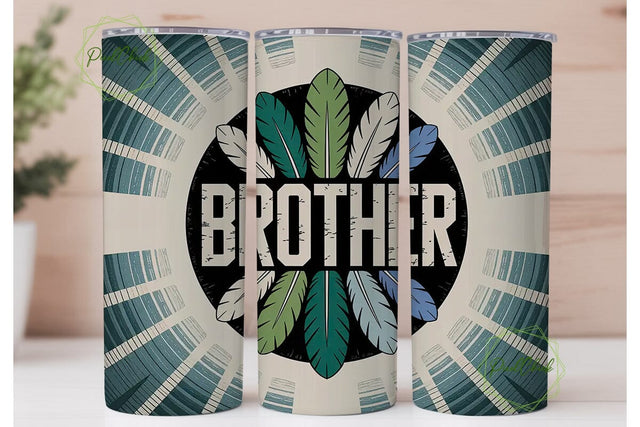 Brother Tribal Feathers 20oz Tumbler Sublimation PixelChick 