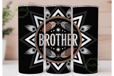 Brother Tribal Tumbler Wrap Sublimation PixelChick 