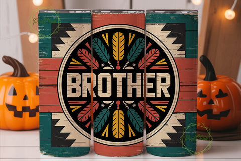Brother Tribal Tumbler Wrap Sublimation PixelChick 