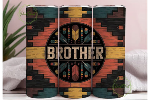 Brother Tribal Tumbler Wrap Sublimation PixelChick 