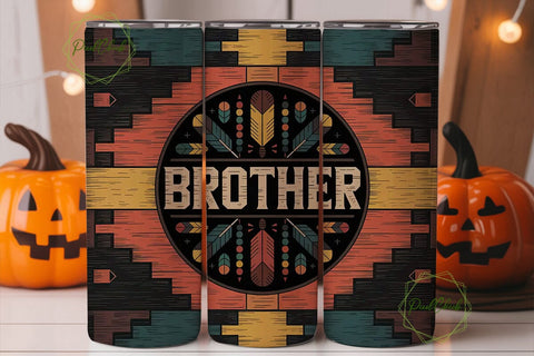 Brother Tribal Tumbler Wrap Sublimation PixelChick 