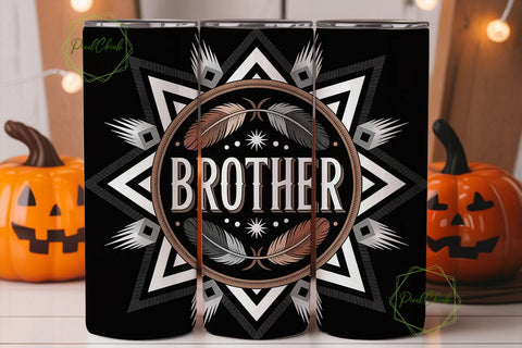 Brother Tribal Tumbler Wrap Sublimation PixelChick 