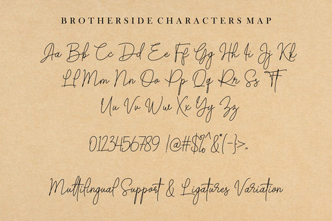 Brotherside Signature - Classy Signature Font Font Mozzatype 