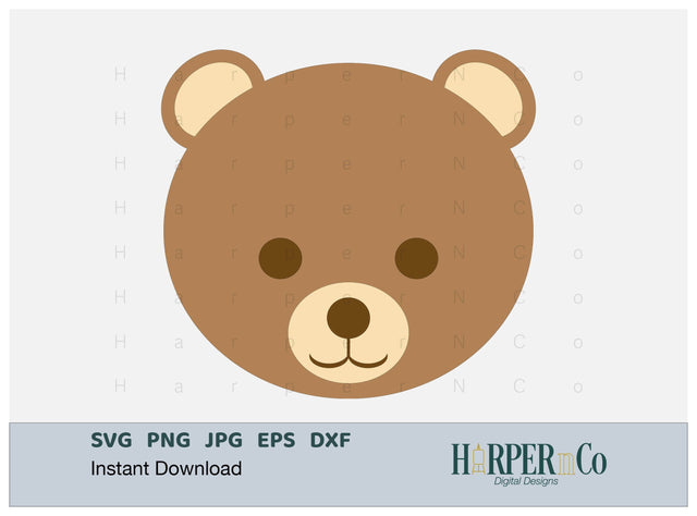Brown Bear SVG PNG Cut EPS File SVG HarperNCo 