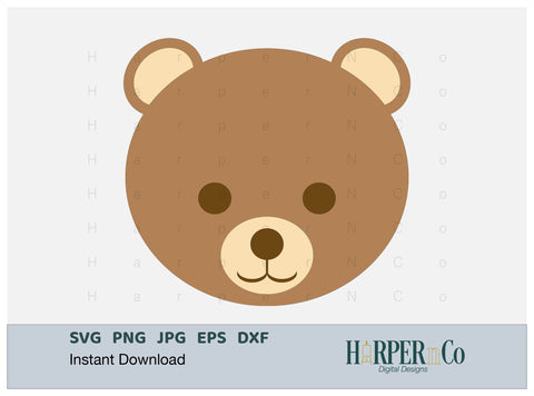 Brown Bear SVG PNG Cut EPS File SVG HarperNCo 