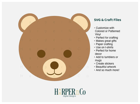 Brown Bear SVG PNG Cut EPS File SVG HarperNCo 