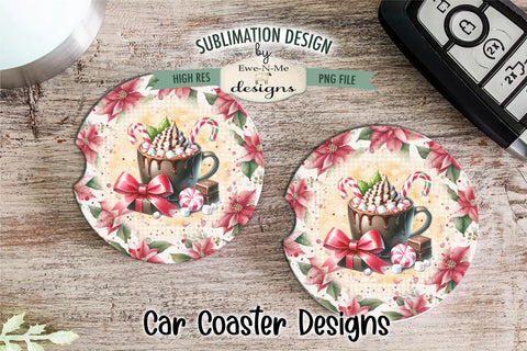 Brown Cocoa Coffee Cup Wind Spinner Sublimation Round Cocoa Sublimation Ewe-N-Me Designs 