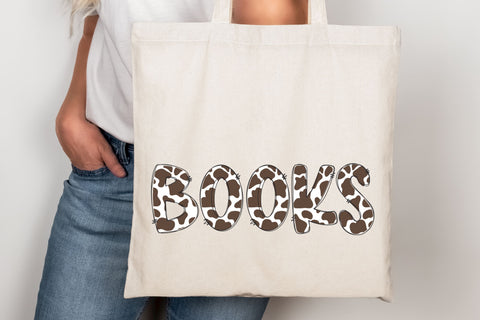 Brown Cow Print Doodle Letters PNG, Country Western Cow Print Sublimation Alphabet, Farm Animal Print Clipart for Tshirts, Stickers & More SVG Designing Digitals 