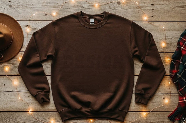 Brown crew neck t-shirt mockup Mock Up Photo Designangry 