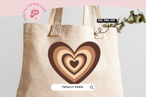 Brown Heart SVG SVG Totally Posie 