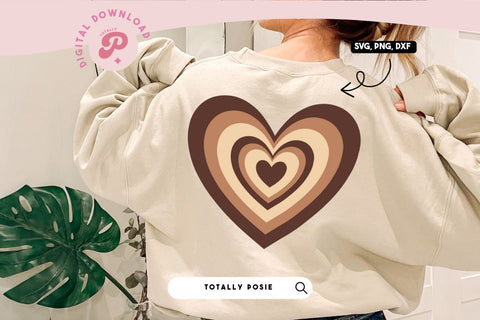 Brown Heart SVG SVG Totally Posie 