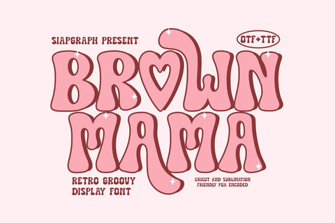 Brown Mama - Retro Groovy Font Font Masyafi Studio 